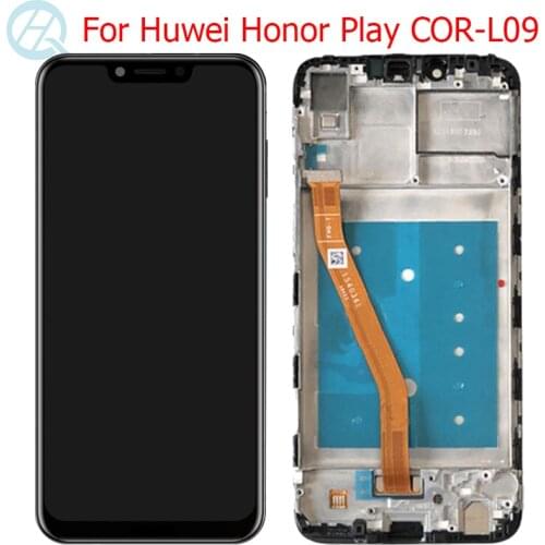 Original Honor Play LCD For Huawei Honor Play Display With Frame 6.3" For Huawei COR-L29 LCD Display Touch Screen Panel Parts