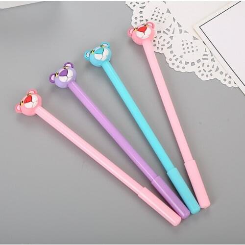 1 PCs Creative Stereo Bear Neutral Pen Cute Cartoon Student Stationery Office Supplies Water-based Signature Pen