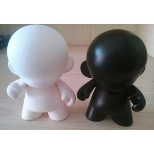 10pcs 4 Inch White Kidrobot Munny Doll Unpainted World Doll DIY Mini Vinyl PVC Figure Kid Toy