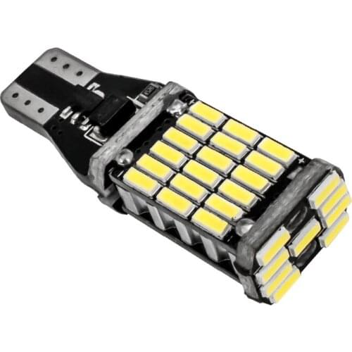 100PCS T15 W16W 921 912 Super Bright 45 SMD 4014 LED Bulbs Canbus No Error Car Backup Reserve Lights Auto Tail Lamp Xenon White
