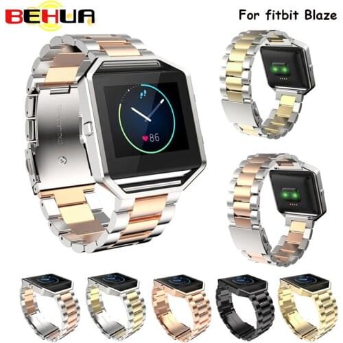 23mm Stainless Steel Wrist watch Band Strap For Fitbit Blaze Smart Watch For Women Men Watch Accessories Wristband Watchband
