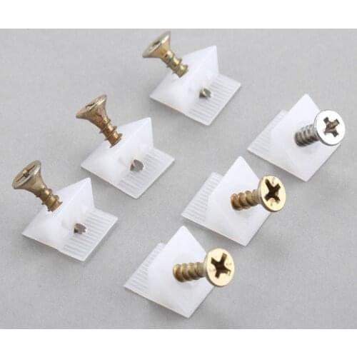 50pcs Plastic Cabinet Corner Connectors 45 Degree Angle Furniture Corner Bracket Board Holder Closet Furniture Back Panel