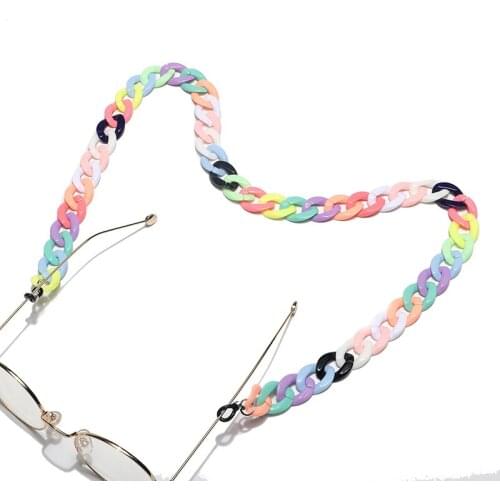 Acrylic Sunglasses Chain Eyeglasses Strap Women Men Reading Glasses Hanging Neck Chain Largand Glasses Chain