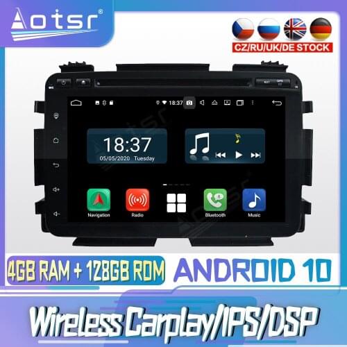 Android 10 PX6 128G For HONDA HRV VEZEL 2015 Carplay DVD GPS Navigation Auto Radio Stereo Video Multimedia Player HeadUnit 2din
