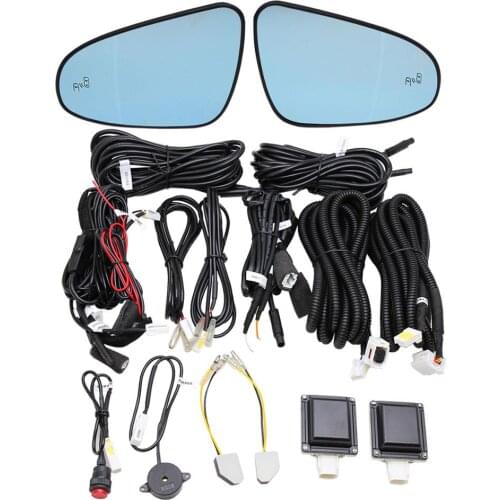 Blind Spot Assistant System BSM Blue Mirror Glare Proof Mirror Base-Heated For 2012-17 Toyota Avalon Camry Corolla