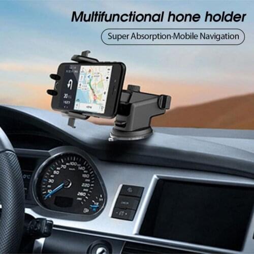 360 Rotating Car Phone Holder ABS Universal Car Bracket Mount Holder Car Windshield Stand Mobile Phone GPS Suction Cup Stand