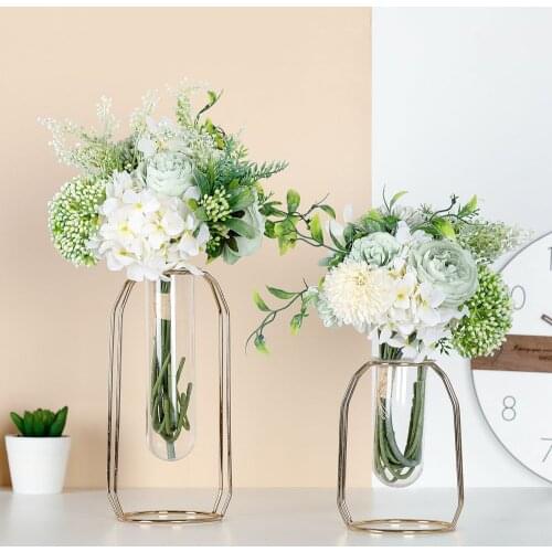 Big Hydrangea Artificial Silk Flowers Bouquet DIY Wedding Bridal Hand Fake Flowers Home Party Decoration Vase