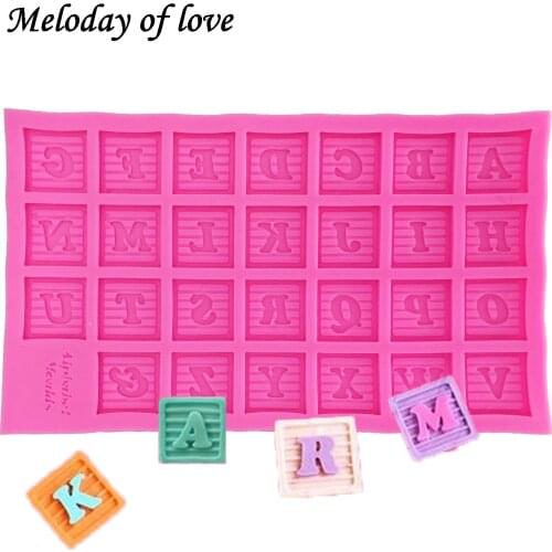 Letter of the alphabet silicone mold Fondant cake decorating DIY cookie tool cake chocolate Kitchen Baking Accessories T1313
