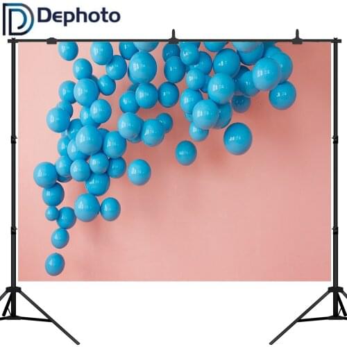 Dephoto Blue Balloon Backdrop Birthday Party Decoration Photography Background Wedding Celebration Photo Shoot Backdrop Props