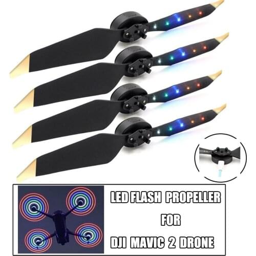 DJI Mavic 2 drone quadcopter spare parts accessories LED flash propeller propellers blades with 4 in 1 charger cable