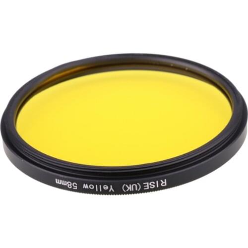 Camera Filter 58mm Full Yellow Color Lens Filter for Nikon D3100 D3200 D5100 SLR Camera Lens