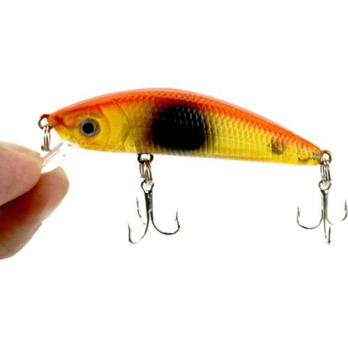 HENGJIA 1PCS Fishing Lure Minnow Crankbait Hard Bait Tight Wobble Fishing Tackle 7CM 8G
