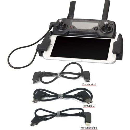 Drone Transmitter Remote Control FPV Data Cable type C Line to phone for iphone 7,Micro USB Connector for DJI Mavic Pro /spark