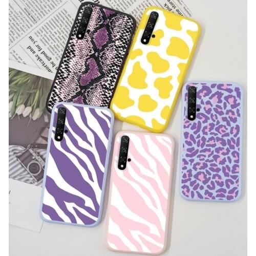 Cow Leopard Zebra Case For Huawei Honor 10 20 Pro Lite 20S 10i 20i V30 Honor 9A 9C 9S Y7P Y5P Y8P NOVA 5T Cover Silicone Funda