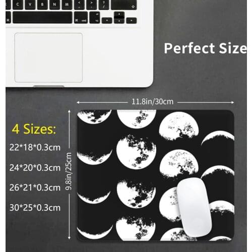 Moon Phases No. 2 Mouse Pad DIY Print Moon Moon Phases Lune La Lune La Luna Black And White Magic