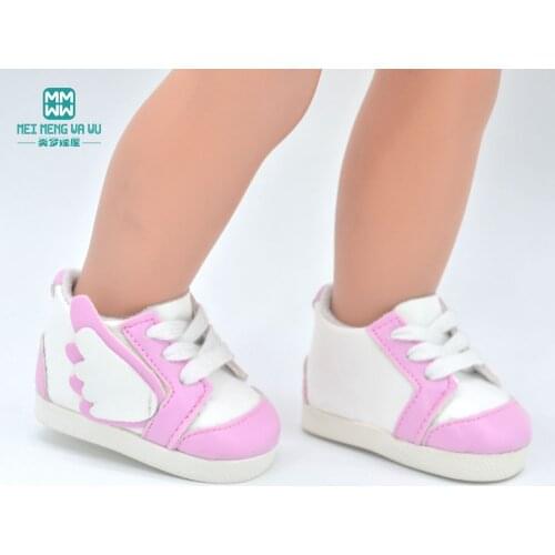 43cm New born Toys Doll and 45cm American Doll Accessories Fashion wing sneakers