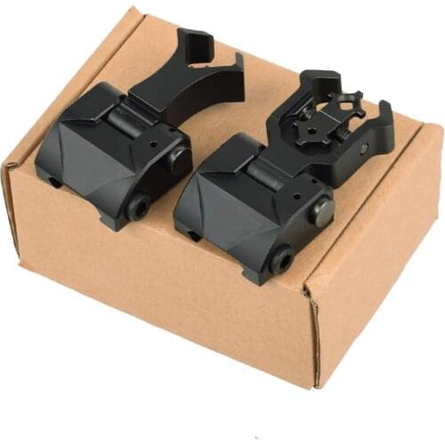 Lambul Model 4 AR 15 Adjustable Tactical Hunting Flip Up Front Rear Rapid Transition Backup Iron Sight Set for Picatinny Rail