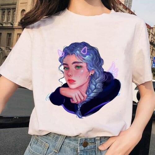 Fashion Clothes Woman 2020 Oil Painting Graphic T-Shirt Harajuku Short Sleeve funny Ulzzang T Shirt Literature Art Womens tee
