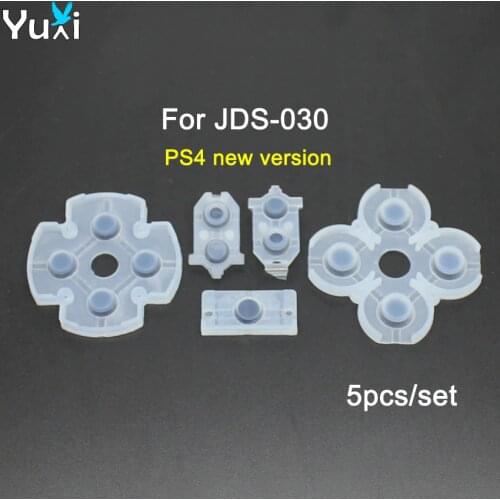 5pcs/set Soft Rubber Silicone Conductive Adhesive Button for Sony PlayStation DualShock 4 PS4 Pro JDS-030 Controller Gamepad