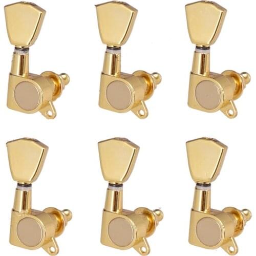 A set of Musical instruments 6R Colour gold Electric Guitar strings button Tuning Pegs Keys tuner Guitar accessories Parts