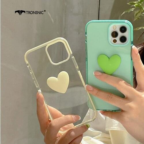 Neon Fluorescent Bow Knot Phone Case for iPhone 12 11 Pro Max XR Xs MAX Soft Green Beige 3D Clear Case for iPhone 7 8 Plus Cover