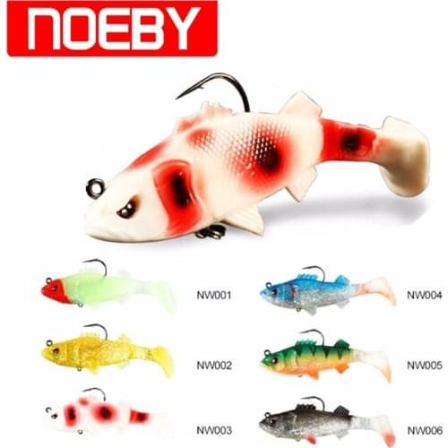 NOEBY Lure 3Pcs 65mm 8g/2Pcs 95mcm20g Lead Head Soft Bait Fishing Lures Silicone Leurre Peche Isca Artificial Para Pesca Wobbler