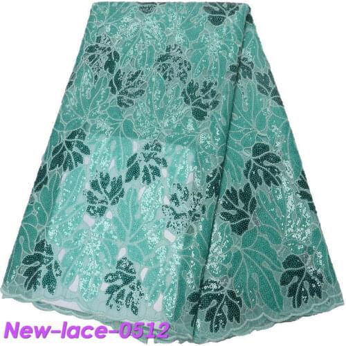 Newest African Sequins Lace Fabric 2019 High Quality Lace Material Nigerian Sequins Organza Lace Fabrics For Wedding A001