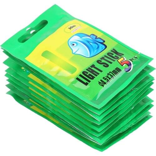 50pcs/lot Fishing Float Light Stick Fluorescent Lightstick Night Float Rod Light Dark Glow Stick Useful Lots Fishing Tackle