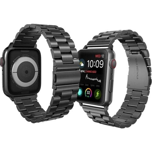 Stainless Steel Band strap for Apple Watch band strap 38 40mm Series SE 6 5 4 3 2 1 for Apple iwatch 5 40 44mm rose gold pink