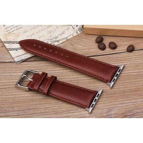 Top Leather Band for Apple Watch 4 White Band 40mm for Apple Watch Series 4 44mm Band for iwatch Replacement official colors