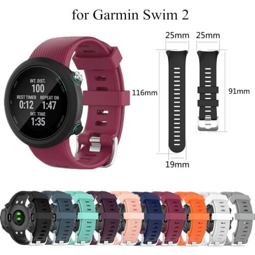 For Garmin Swim 2 Strap Silicone Watch Band Sports Strap For Garmin Swim 2 Silicone Smart Watchband Wristband Bracelet