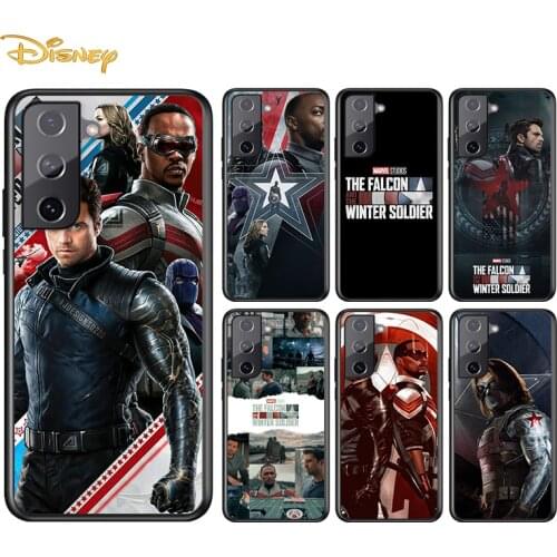 The Falcon and the Winter Soldier For Samsung Galaxy S21 S20 S10e S9 S8 S7 S6 Plus Ultra Lite Edge 5G Silicone Black Phone Case