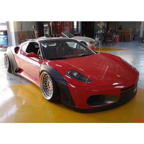 Z-ART wide body kit for F430 aerodynamic body kit for F430 tuning body kit F430 front lip +side skirts +rear chin+rear spoiler