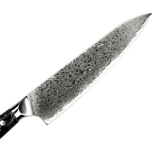 Amber 8Inch Japanese Damascus Steel Kiritsuke Chef Cleaver Santoku Slicing Utility Meat Vegetable Home Cooking Tools