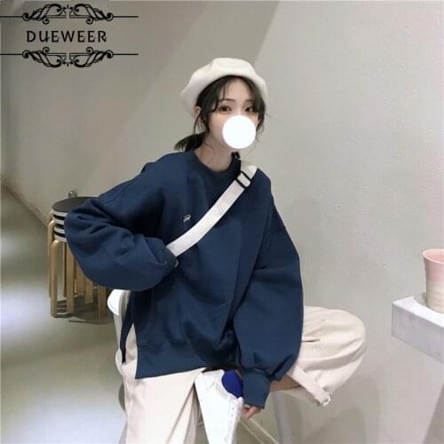 Hoodies Womens Sweatshirts Women Letter O-Neck Loose Simple Trendy Elegant All-match Korean Style High Quality Female Leisure