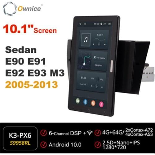 10.1 Inch 1280*720 Android 10.0 Rotation Autoradio forBMW 3-Series Sedan E90 E91 E92 2005-2013 Car Radio Auto GPS Multimedia DSP