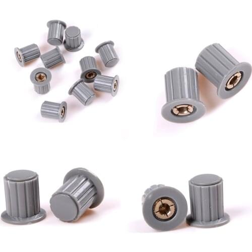 10pcs For 4mm Dia. Knurled Shaft Sales Quality Shaft 10X Potentiometer Knobs Rotary Dia. Knurled Control