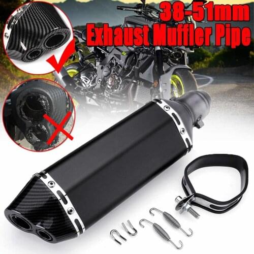 1x 370mm Motorcycle Exhaust Muffler Pipe With Install Kit Dirt Bike ATV Universal For Honda For Kawasaki DB Killer 38-51mm