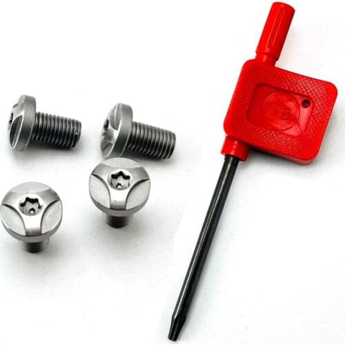 4pcs/Set Stainless Steel 1911 Grips Screws CNC Custom Made T8 Plum Screw With T8 Torx Key Wrench Screwdriver Spanner Handle DIY