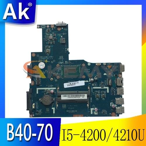 Akemy ZIWB2/ZIWB3/ZIWE1 LA-B092P For Lenovo B40-70 N40-70 B40-80 N40-80 Laptop Motherboard CPU I5 4200/4210U DDR3 Work