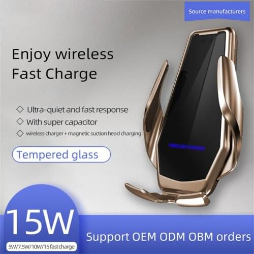 15W H10 Wireless Charger Car Phone Holder Smart Infrared Sensor Air Vent Mount Mobile Phone Stand Holder