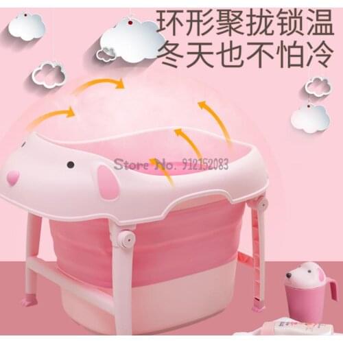 Baby Bathtub Childrens Bathtub Folding Bathtub Can Swim Baby Can Sit And Lie Down Bath Tub Household Bath Tub