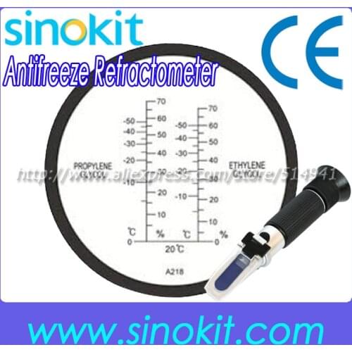 Ethylene Glycol: -50'C-0'C (0--70% ) Antifreeze Refractometer RHA-218ATC