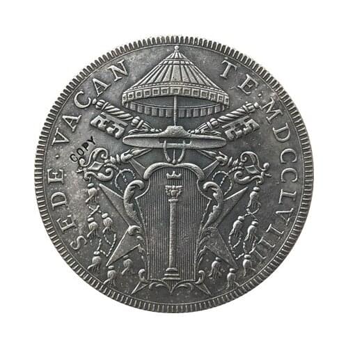Italian states 1758 1 Scudo - Clement VIII Sede Vacante copy coins
