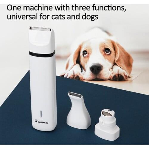 3 in 1 Pet Grooming Kit Rechargeable Pets Clippers Dog Cat Hair Trimmer Paw Nail Grinder Foot Cutter Hair Cutting Machine Shaver