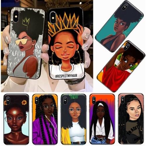 Mexico Africa black girl Phone Case for iPhone 11 12 pro XS MAX 8 7 6 6S Plus X 5S SE 2020 XR funda hull coque shell