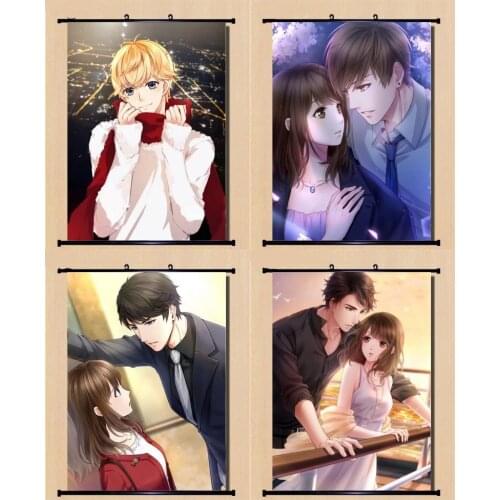 Cartoon Love and Producer Anime Xu Mo Bai Qi Printed Poster Scroll Picture Cosplay Prop Wall Decor for Women Men Gift 1pcs