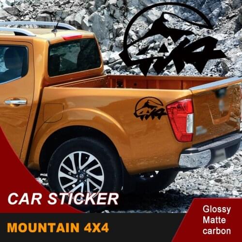 Car decals 1 Pcs 4x4 mountain racing door tailgate stripe graphic vinyl car sticker fit for pickup suv 4x4 car sticker
