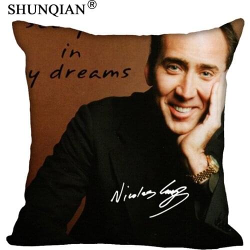 Custom Pillowcase Cover Nicolas Cage Square Zipper Pillow Cover (Two Sides) Print Your Pictures Cool Pillow Cases