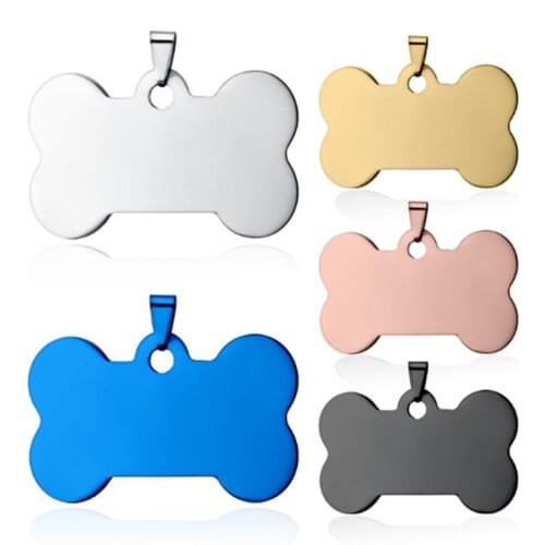 New Blank Bone Good Price Colorful Custom Laser Logo Dog Tag Pet id Tag